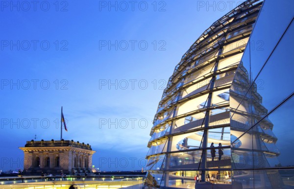 Visitors in the Reichstag dome, Berlin, 21 May 2014