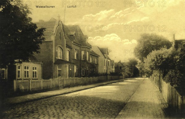 Historical postcard, picture postcard, Wesselburen, Schleswig-Holstein, Germany, digitally enhanced reproduction of an original from around 1900, picture postcard, Europe