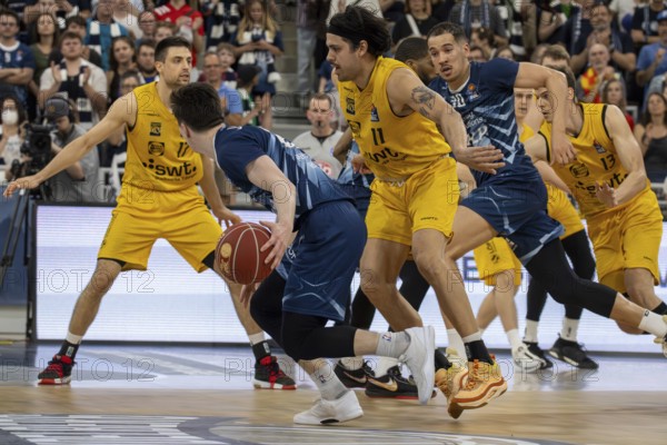 12.05.2024, easy Credit BBL, German Basketball League, Matchday 32: MLP Academics Heidelberg against Tigers Tübingen (final score 93:78) . On the ball: Justin Jaworski (25, Academics Heidelberg)