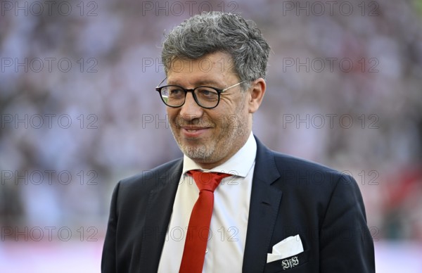 President Claus Vogt VfB Stuttgart, Portrait, smiles, MHPArena, MHP Arena Stuttgart, Baden-Württemberg, Germany, Europe