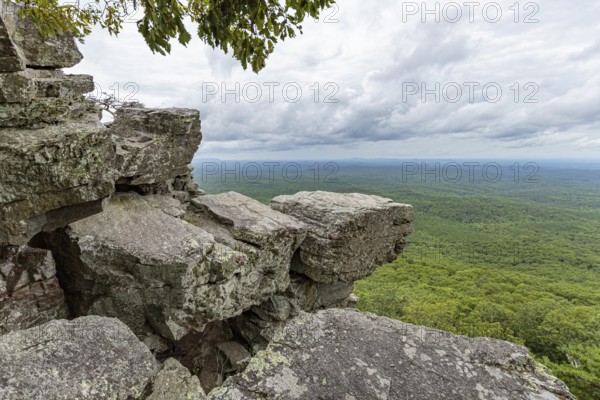 Overlook along the Pulpit Rock Trail in Cheaha State Park, Alabama, USA, North America