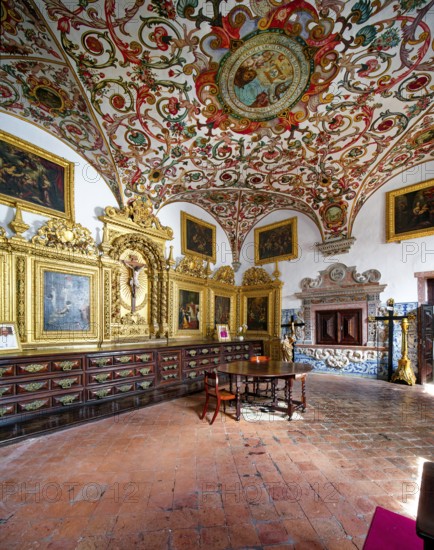 Church of São João Evangelista, Igreja do Colégio, college church, Jesuit church, interior view with the sacristy, Funchal, Madeira, Portugal, Europe