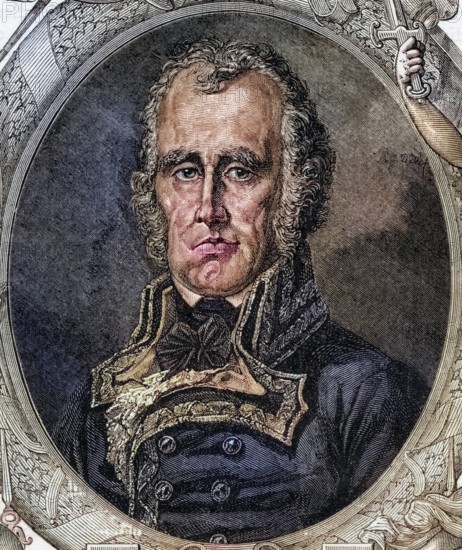 Jean-Nicolas Houchard (born 24 January 1738 in Forbach died 17 November 1793 in Paris) was a French general de division, Historical, digitally restored reproduction from a 19th century original, Record date not stated