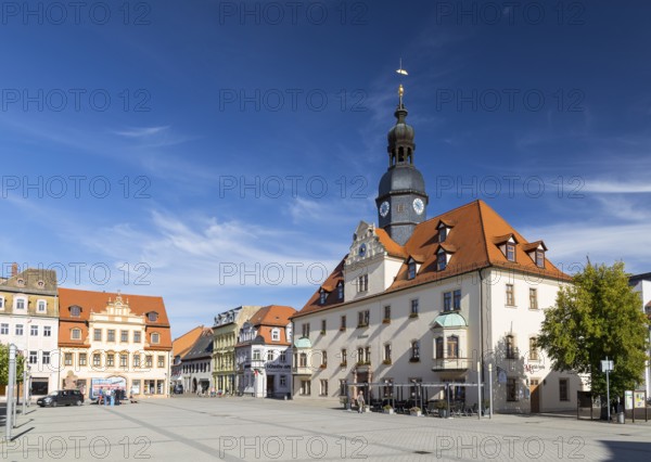 Town hall on the market square, Borna, Saxony, Germany, Europe