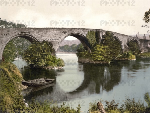 Old Bridge, Stirling, Scotland, Historic, digitally restored reproduction from a 19th century original, Record date not stated