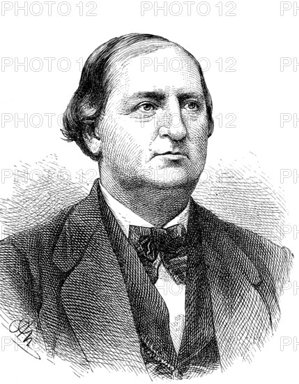 Franz Wilhelm Abt, 22 December 1819, 31 March 1885, a German composer and Kapellmeister, Historical, digital reproduction of an original from the 19th century