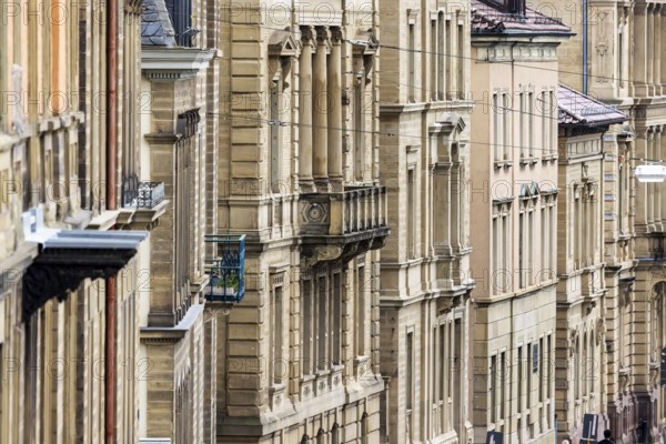 Building on Olgastrasse in Stuttgart. Residential buildings in the classicist style, built in the 19th century. Stuttgart, Baden-Württemberg, Germany, Europe
