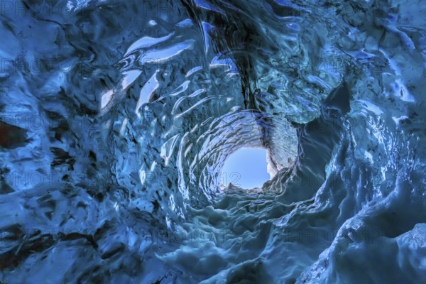 Glacier cave, ice cave, Vatnajökull, Iceland, Europe