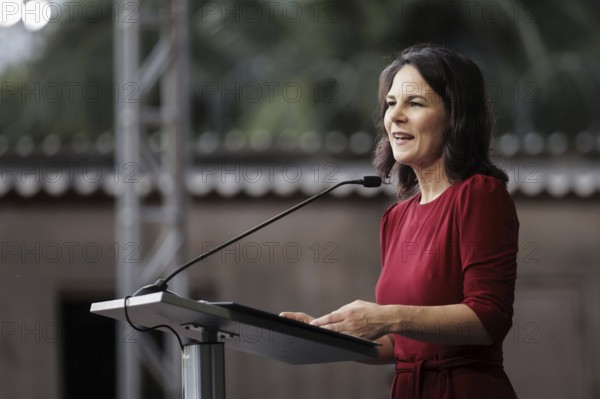 Annalena Bärbock (Alliance 90/The Greens), Federal Foreign Minister, during a speech and reception on the grounds of the new Goethe-Institut Dakar in Dakar, 15 July 2024
