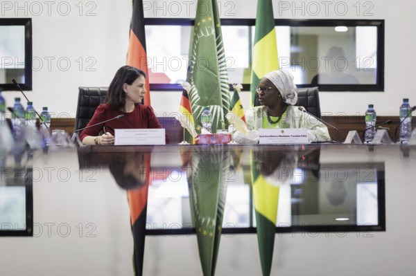 Annalena Bärbock (Alliance 90/The Greens), Federal Foreign Minister, recorded during a meeting with Yacine Fall, Minister for African Integration and Foreign Affairs of the Republic of Senegal, in Dakar, 15 July 2024