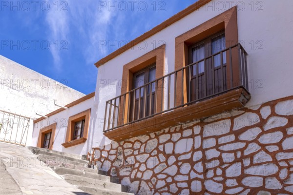 Zacatecas, Mexico, colorful old city streets in historic center of near central cathedral, Central America