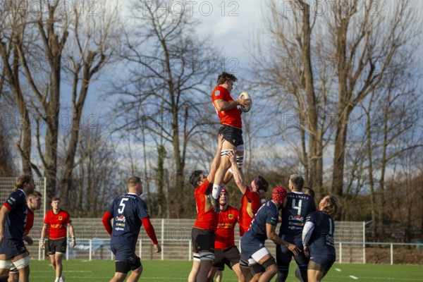 Rugby: Germany against MKS Pogon Awenta Siedlce, Poland in Heidelberg (test match of the German national rugby team in preparation for the upcoming World Cup qualifiers)