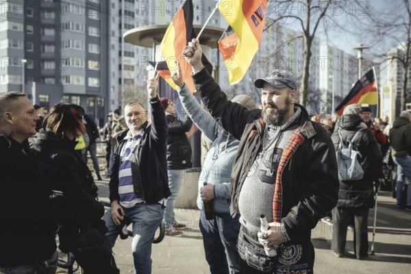 Demonstrators at the final rally of Beatrix von Storch and the AfD in the Bundestag election campaign in Lichtenberg, Berlin, Germany, Europe