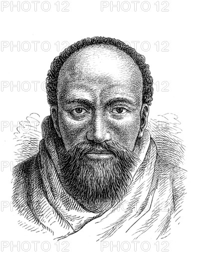 Types of Asian peoples, man from the Chond tribe, illustration from 1881, historical, digital reproduction of an original from the 19th century