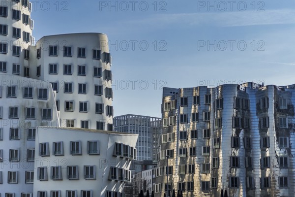 Building, Frank O. Gehry, Media Harbour, Harbour, Düsseldorf, North Rhine-Westphalia, Germany, Europe