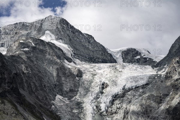 Mountain landscape with glacier Glacier de Cheilon of Mont Blanc de Cheilon, Valais, Western Alps, Switzerland, Europe