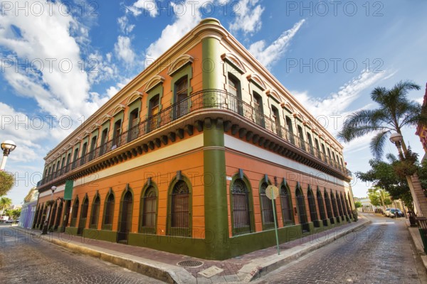 Mexico, Mazatlan, Colorful old city streets in historic city center, Central America