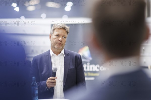 Robert Habeck, Federal Minister for Economic Affairs and Climate Protection and Vice Chancellor, visits the Coatinc Company, Germany's oldest family business, in Kreuztal, 22/08/2024