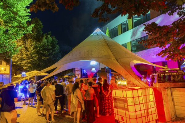 31st Elbhangfest, ElbTanzPavillon Party in front of the primary school Loschwitz, 31st Elbhangfest, Dresden, Saxony, Germany, Europe