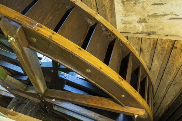 The Siebenschlehner Pochwerk is a listed pochwerk in the Neustädtel district of Schneeberg. It was an important tool for processing the cobalt, silver and nickel ores found and mined in this area of the Ore Mountains, Schneeberg, Schneeberg, Saxony, Germany, Europe