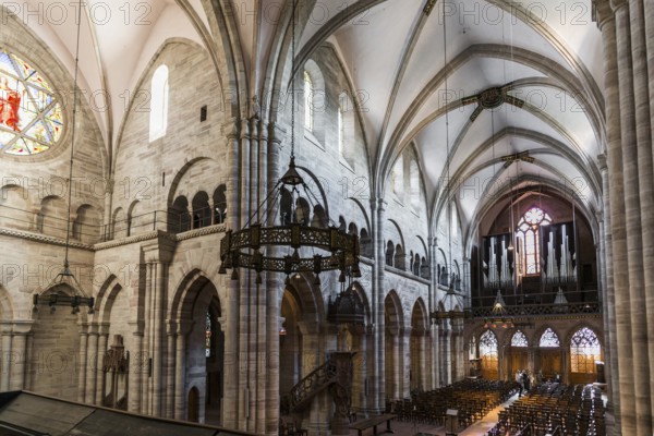 Interior, Basel Minster, Basel, Canton of Basel-Stadt, Switzerland, Europe