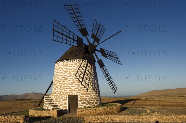 Fuerteventura, Canary Islands, Windmill in Tefia, Spain, Europe