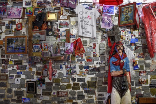 Shrine for the popular saint Antonio Mamerto Gil Núñez, better known as Gauchito Gil, Santuario del Gauchito Gil, Mercedes, Corrientes Province, Argentina, South America
