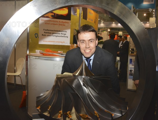 Nils Schmid Minister of Economic Affairs of Baden-Württemberg at the Hanover Trade Fair Industry