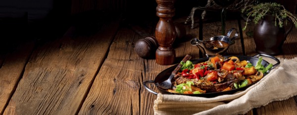 Tender beef with various vegetables