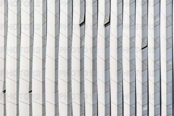 Detail of curtain wall in modern architecture office building. Abstract background