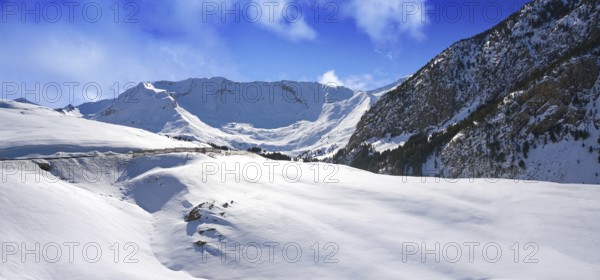 Cerler sky area in Pyrenees of Huesca at Spain