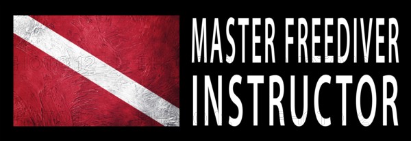 Master Freediver Instructor, Diver Down Flag, Scuba flag, Scuba Diving