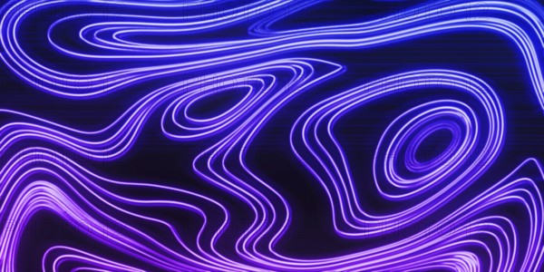 Neon Glow blue and purple lines on a dark background, Cyberpunk background