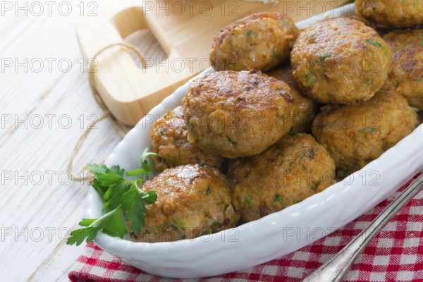 Rissole with mould cheese and parsley