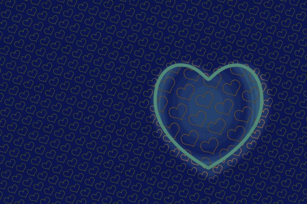 Elegant decorative heart pattern design for fabric, wallpaper, gift paper, banner, cover, poster, presentation, magazine, leaflet