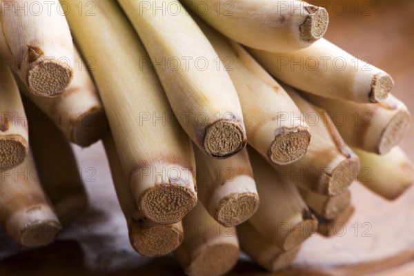 Lemon Grass on wood background