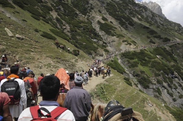 Pilgrim, amarnath yatra, jammu Kashmir, india, asia