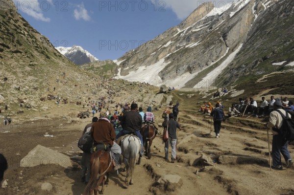 Pilgrim, amarnath yatra, jammu Kashmir, india, asia