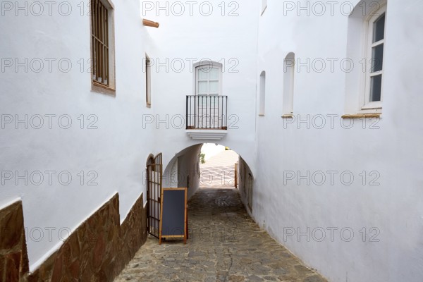 Mojacar Almeria white Mediterranean village arch in Spain