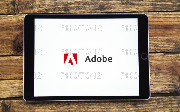 Adobe logo on phone screen