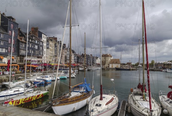 View of picturesque old port in Honfleur, France, Europe