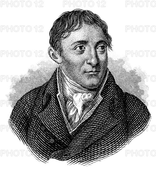 Christoph August Tiedge, 1752 - 1841, a German poet, Portrait von Christoph August Tiedge, 1752 - 1841, ein deutscher Dichter