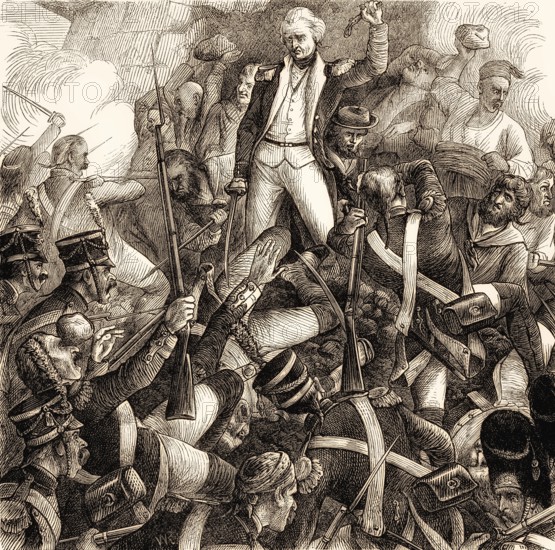 Admiral Sir William Sidney, British naval officer, Siege of Acre, 1799, From British Battles on Land and Sea, by James Grant