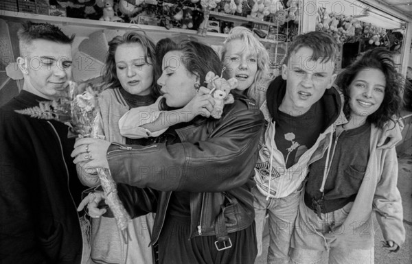 Germany, Berlin, 22 May 1991, Young people, Spring festival in Marzahn, Europe
