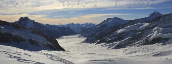 Morning scene in the Swiss Alps