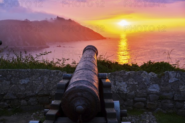 Ribadesella canon gun in Asturias of Spain
