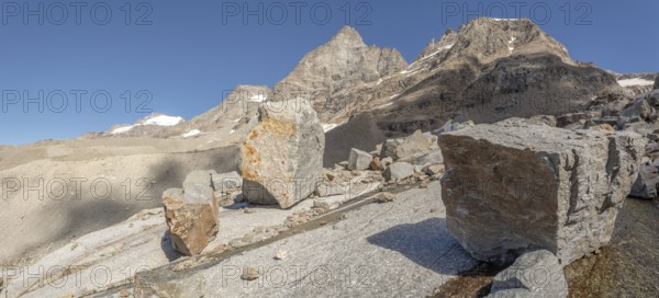 Rocky mountains in the Italian Alps in the Grand Paradis national park