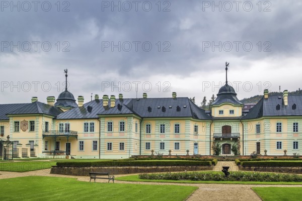 Castle in baroque style in Manetin, Czech republic