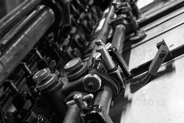 Printer lithography cylinder machine in a printing factory