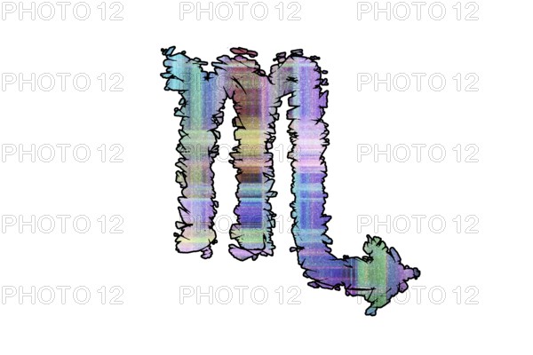 Scorpio zodiac sign, Scorpion, with clipping path